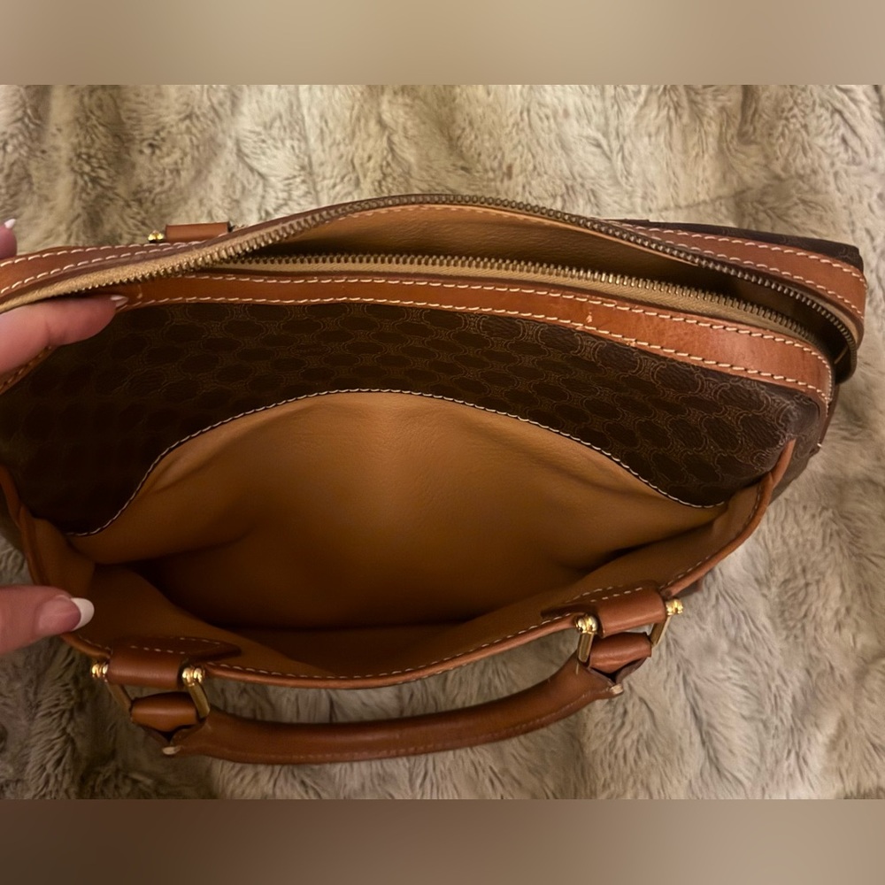 Celine Stylish Brown Tote with Tan Accents Excellent Preloved Condition - Picture 5 of 8